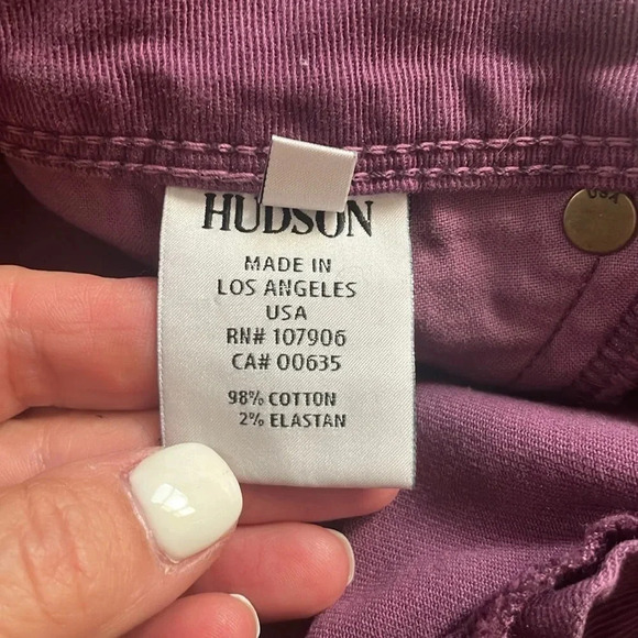 Hudson purple skinny jeans Cotton blend Women’s size 27 - Picture 10 of 13